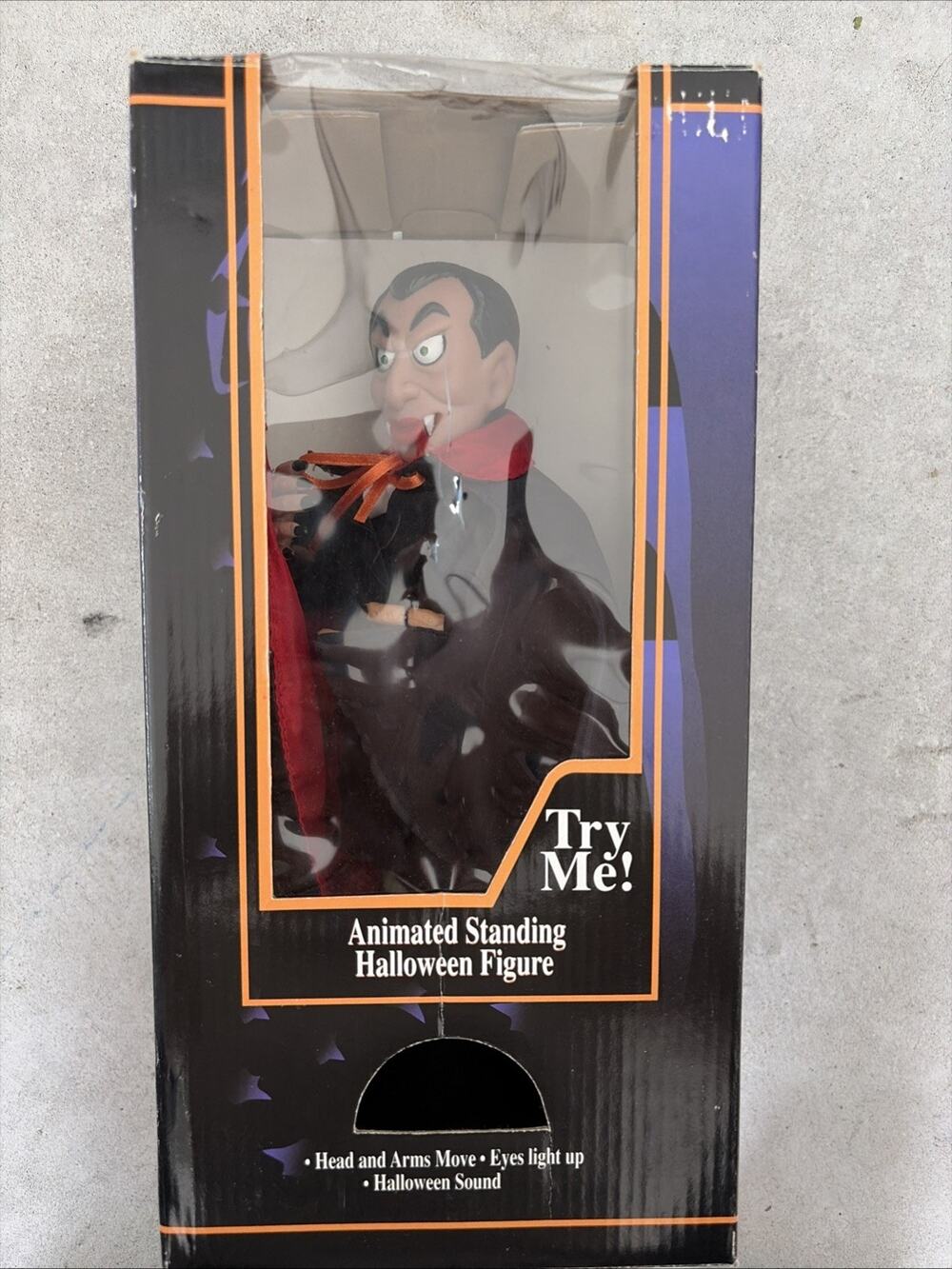 Gemmy Animated Light UP Halloween Factory 11" Dracula Figure VTG RARE